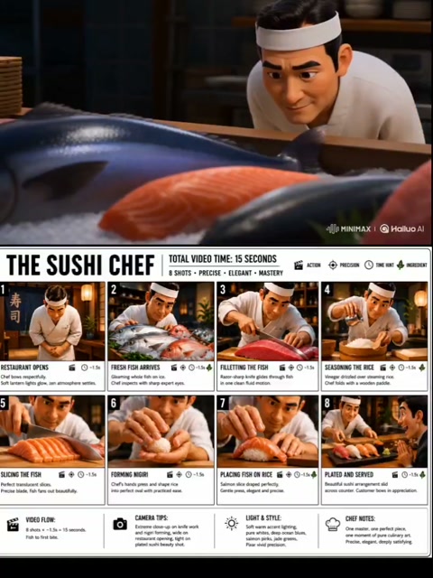 Cinematic Sushi Storyboard
