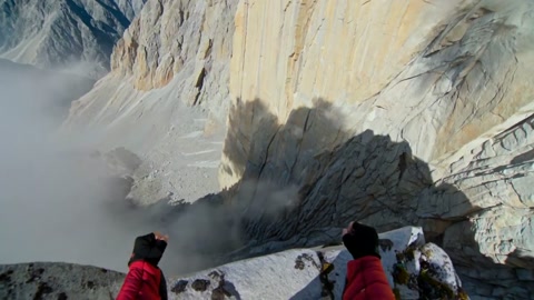 Multi Shot Wingsuit Cliff Jump