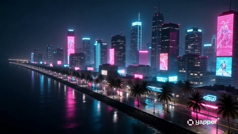Neon Rain Cyberpunk City