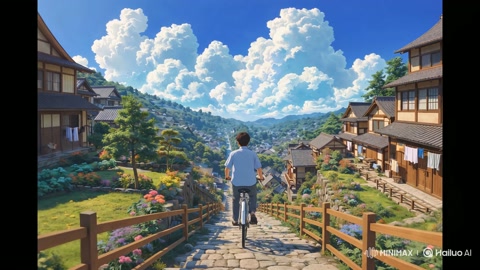 Japanese Village Peaceful Pathway