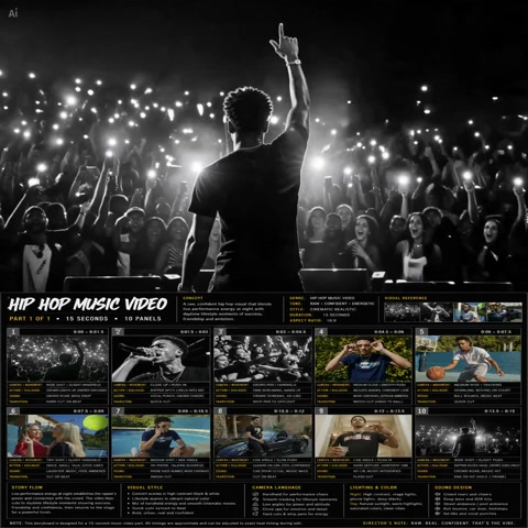 Hip Hop Music Video Storyboard