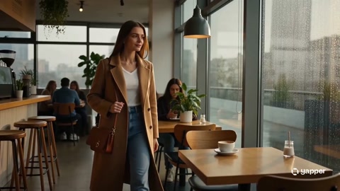 Rainy Café Morning Elegance