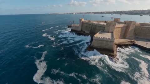 FPV Racing Through Ancient Alexandria Harbor