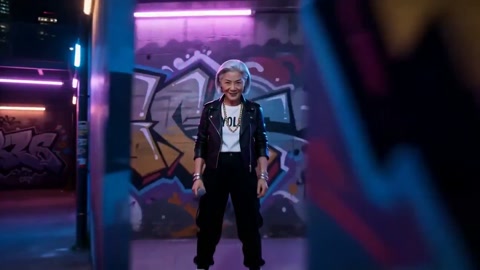 Elderly Rapper Street Dance