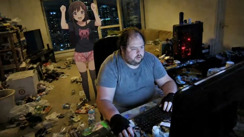 Anime Cheerleader Behind the Gamer