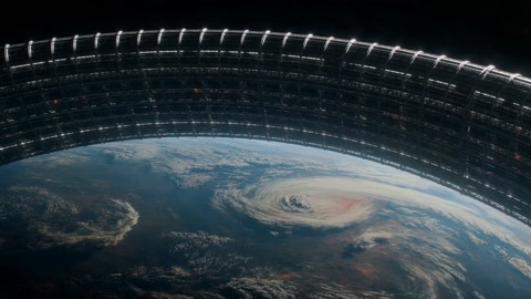 Orbital Ring Structural Collapse in Space