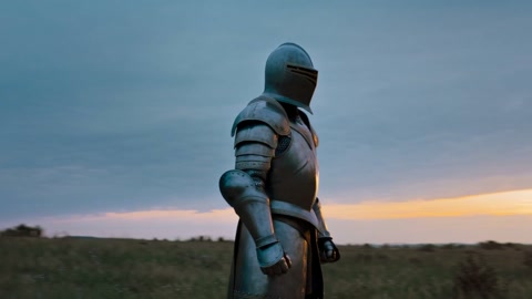 Medieval Knight Armor Flames Kling 2.6