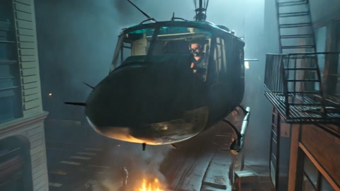 Stolen Huey Helicopter Chase