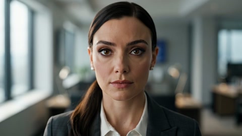 Professional Woman Corporate Office Close-up