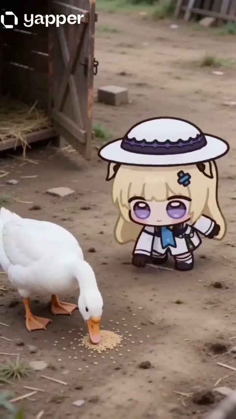 Duck Chaos Chasing Phoebe Chibi