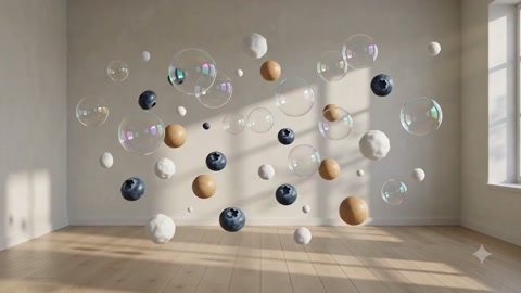 Bubbles Blueberries Snowballs Physics
