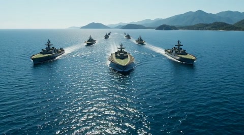 Grok Imagine Naval Fleet Cruise
