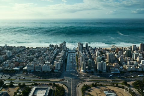 Retreating Ocean Tsunami