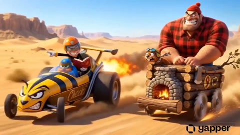 Pixar Racing Scene
