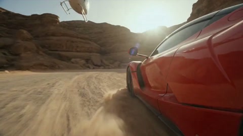 Supercar Drift Canyon Helicopter Pursuit