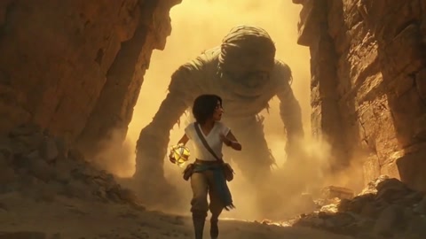 A cinematic and chaotic tracking shot with handheld camera m