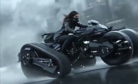 Cyberpunk Mech Motorcycle Chase