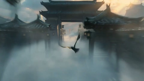 Hyper-speed FPV Cinematic Crow Flight Japanese Castle