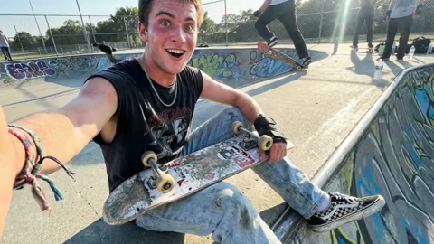 Skater Drop In Bowl Kickflip POV