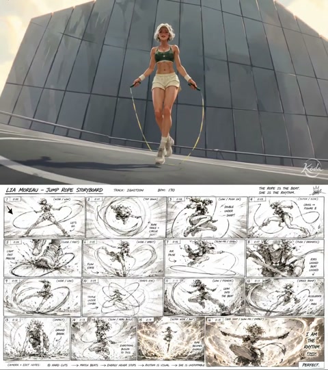 Jump Rope Choreography Cinematic Anime