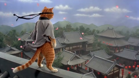 One-Eyed Cat Hero of the Temple Roof
