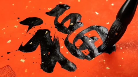 Chinese Calligraphy Brush Stroke Transition