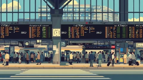Train Station Travelers