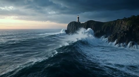 Grok Imagine Storm Coastline