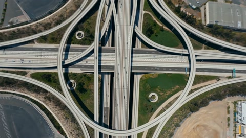 Freeway Aerial Illusion Zoom